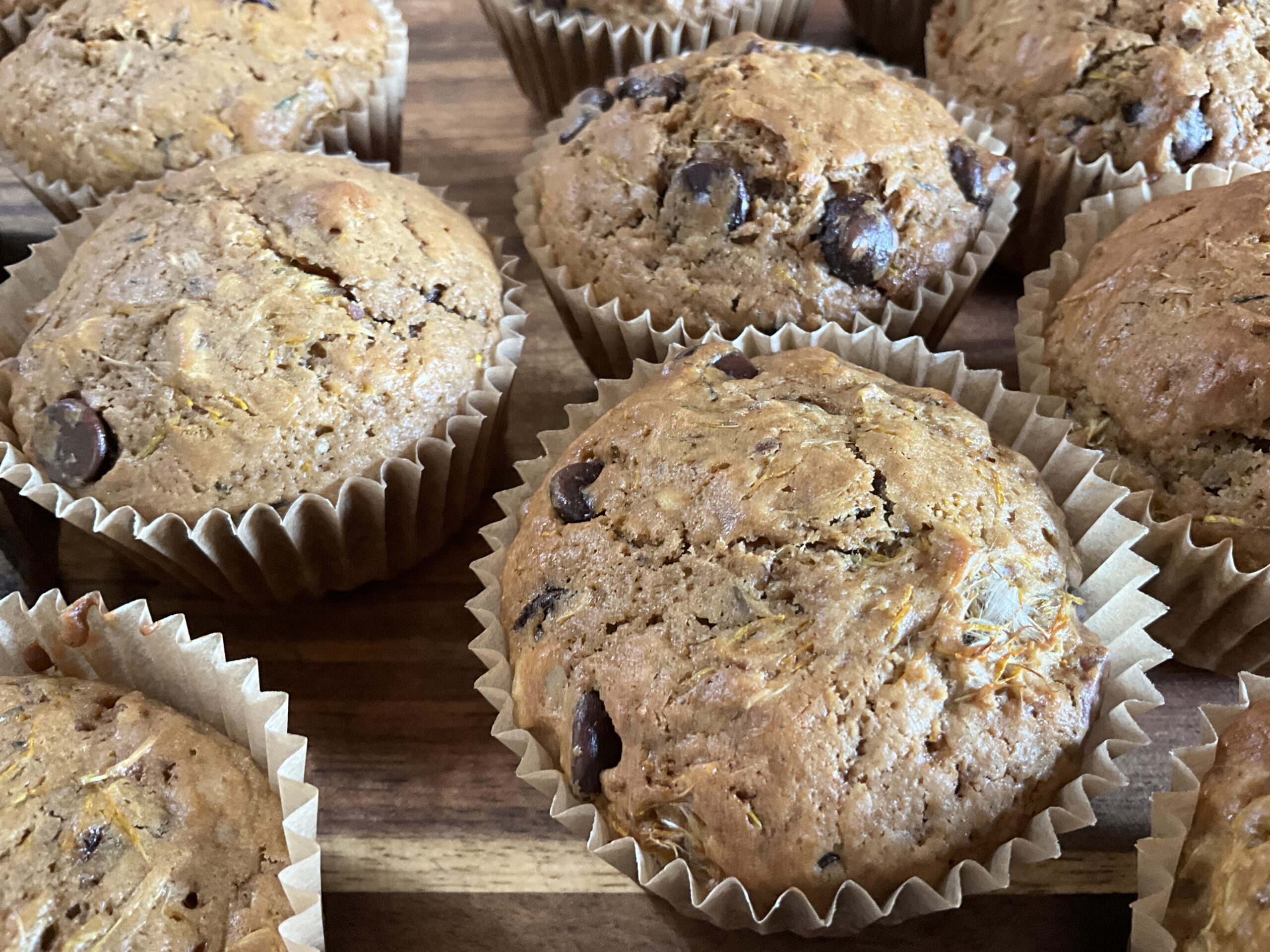 Sourdough Discard Dandelion Muffins