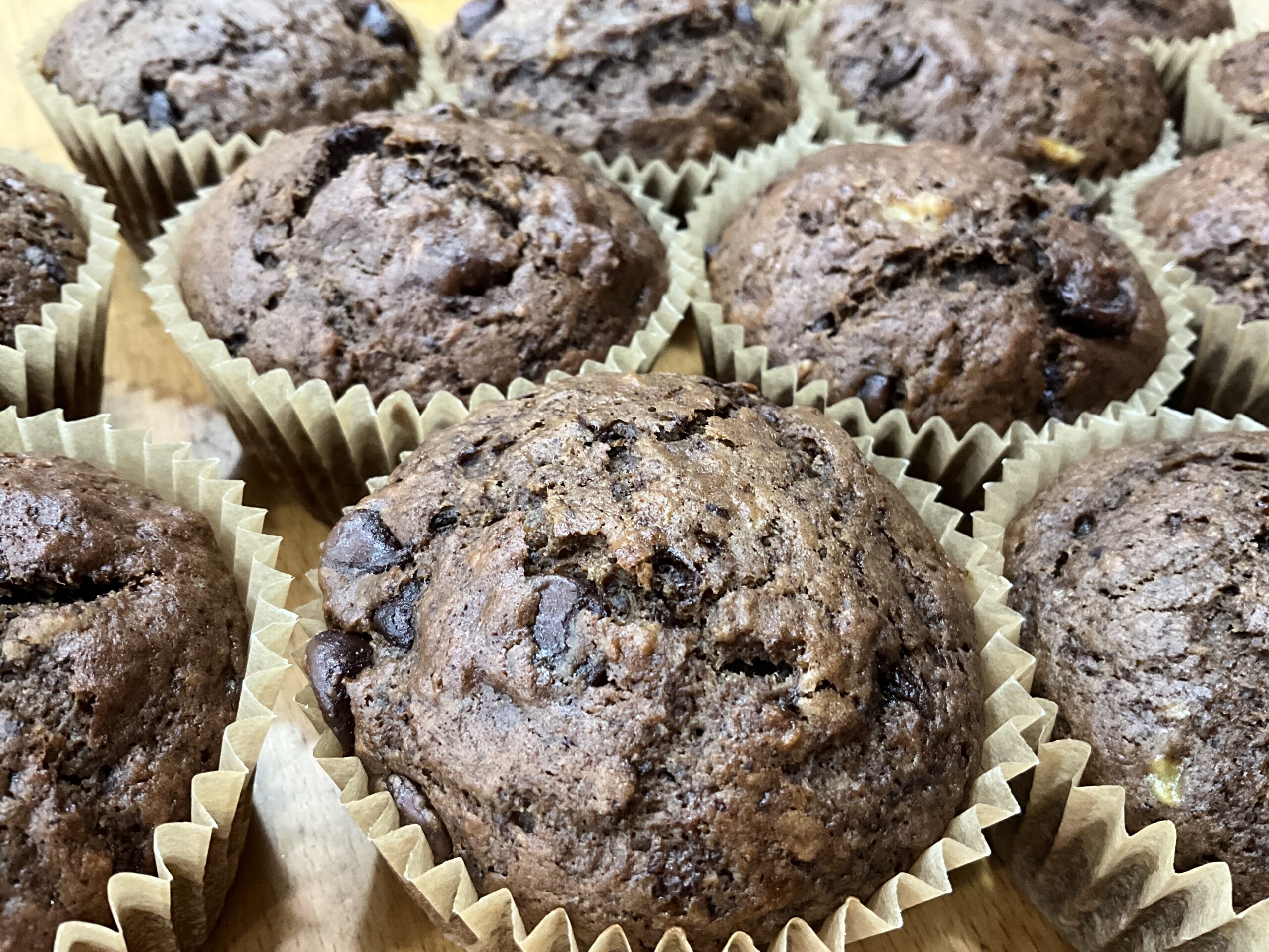 Sourdough Discard Chocolate Banana Muffins